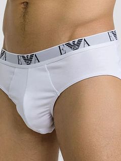 Набор хлопковых брифов (белый, черный, синий) (3шт) Emporio Armani RT111734_CC715 56110